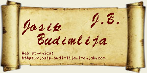 Josip Budimlija vizit kartica